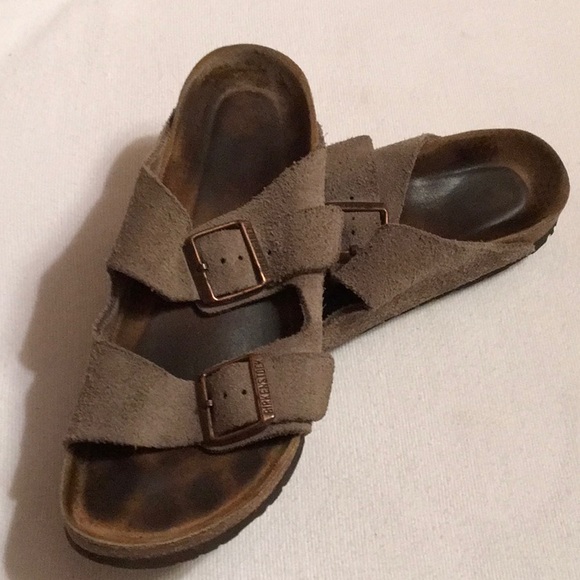 Birkenstock Taupe Arizona 2 Strap Sandals sz 39 - Picture 15 of 15